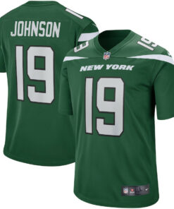Keyshawn Johnson 19 New York Jets Men Game Retired Jersey - Gotham Green JS4388 nicesnker