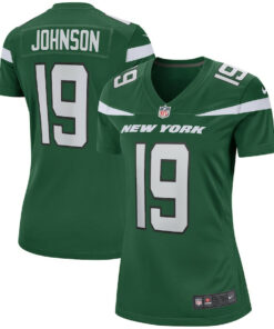 Keyshawn Johnson 19 New York Jets Women Game Retired Jersey - Gotham Green JS6435 nicesnker