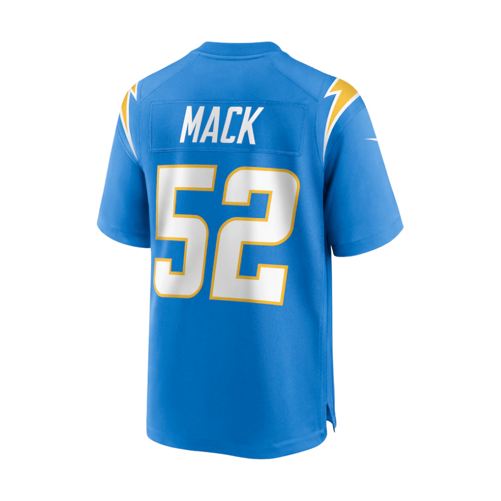 Khalil Mack 52 Los Angeles Chargers 2025 Pro Bowl Patch Game Men Jersey - Powder Blue JS3738 nicesnker - Image 3