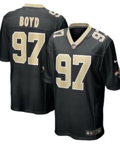 Khristian Boyd 97 New Orleans Saints Game Men Jersey - Black JS6239 nicesnker