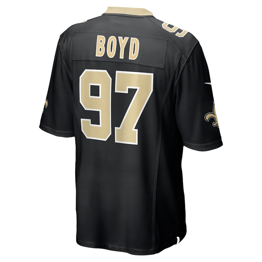 Khristian Boyd 97 New Orleans Saints Game Men Jersey - Black JS6239 nicesnker - Image 3