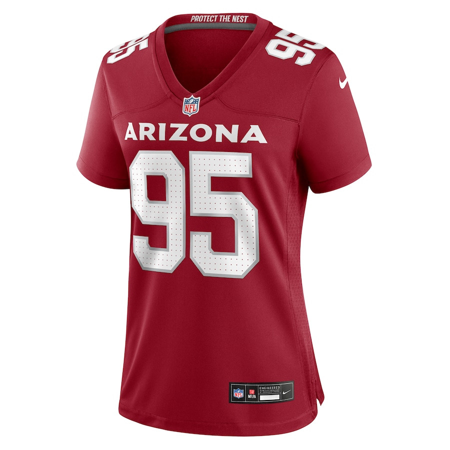 Khyiris Tonga 95 Arizona Cardinals Women's Game Jersey - Cardinal JS9447 nicesnker - Image 2
