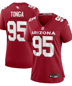 Khyiris Tonga 95 Arizona Cardinals Women's Game Jersey - Cardinal JS9447 nicesnker