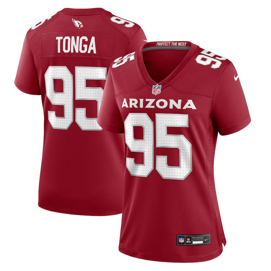 Khyiris Tonga 95 Arizona Cardinals Women's Game Jersey - Cardinal JS9447 nicesnker