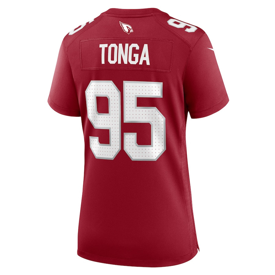 Khyiris Tonga 95 Arizona Cardinals Women's Game Jersey - Cardinal JS9447 nicesnker - Image 3