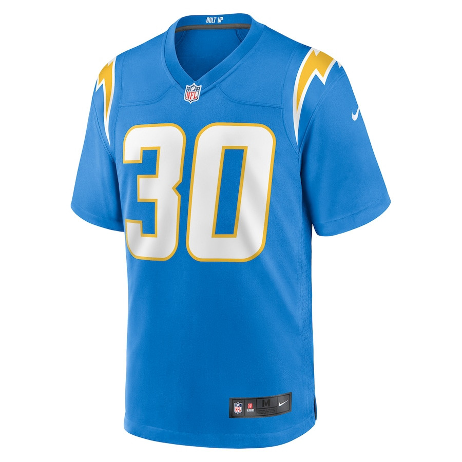 Kimani Vidal 30 Los Angeles Chargers Team Game Men Jersey - Powder Blue JS3014 nicesnker - Image 2