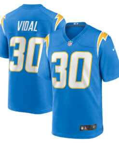 Kimani Vidal 30 Los Angeles Chargers Team Game Men Jersey - Powder Blue JS3014 nicesnker