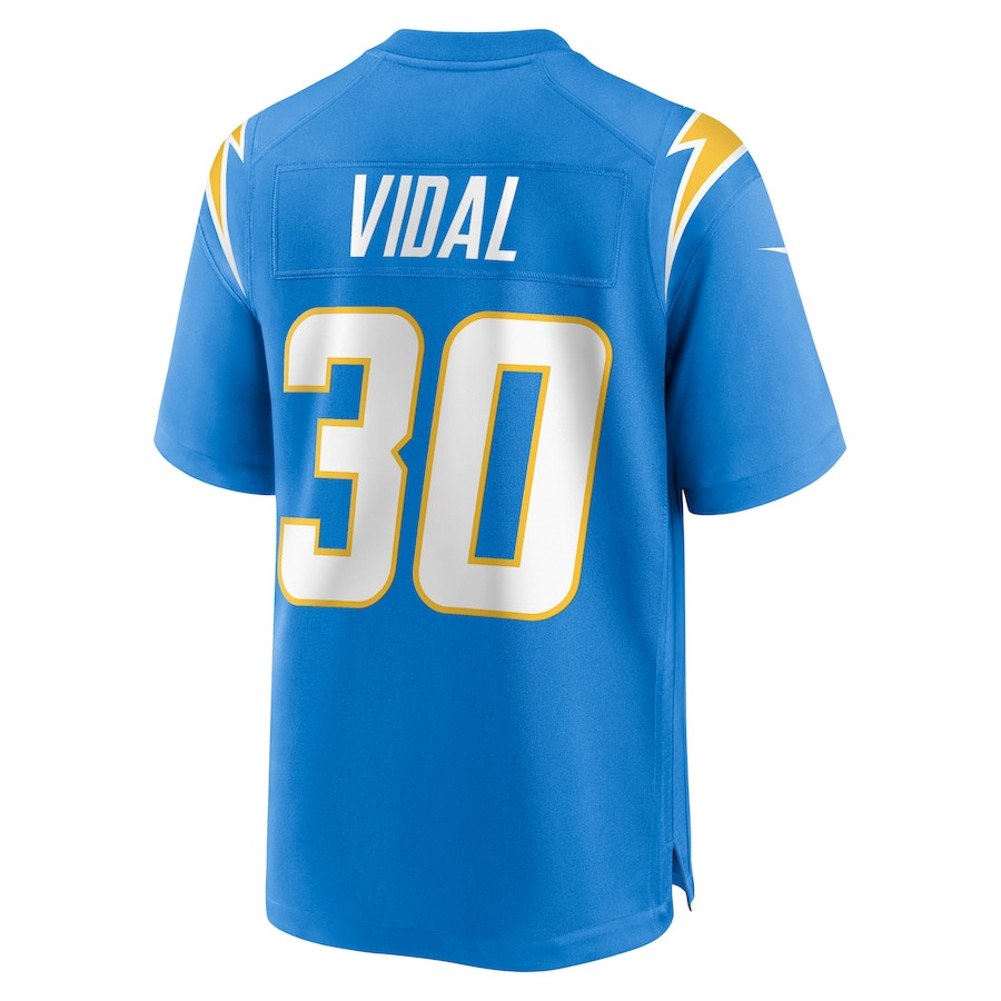 Kimani Vidal 30 Los Angeles Chargers Team Game Men Jersey - Powder Blue JS3014 nicesnker - Image 3