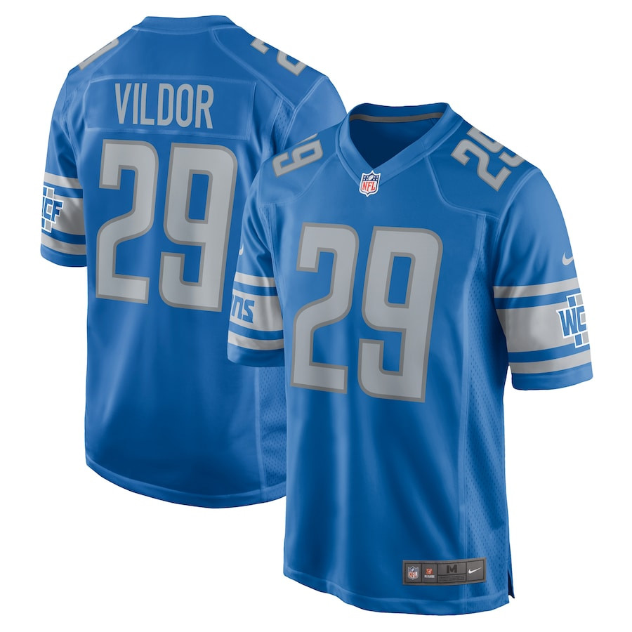 Kindle Vildor 29 Detroit Lions Game Men Jersey - Blue JS5326 nicesnker