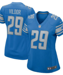 Kindle Vildor 29 Detroit Lions Game Women Jersey - Blue JS9361 nicesnker