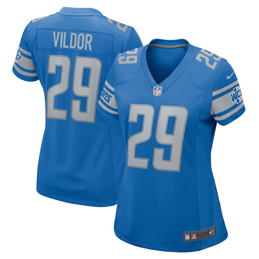 Kindle Vildor 29 Detroit Lions Game Women Jersey - Blue JS9361 nicesnker