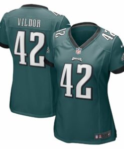Kindle Vildor 42 Philadelphia Eagles Game Women Jersey - Midnight Green JS5363 nicesnker