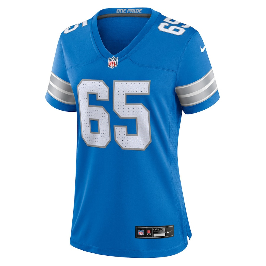 Kingsley Eguakun 65 Detroit Lions Women's Game Jersey - Blue JS6403 nicesnker - Image 2