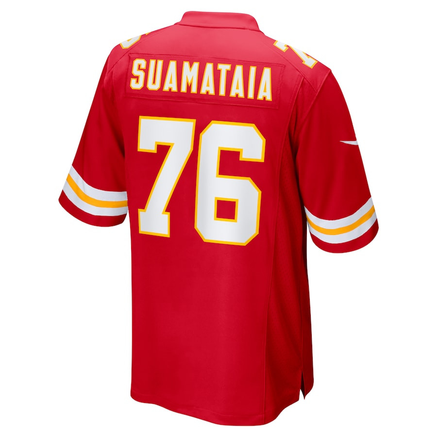 Kingsley Suamataia 76 Kansas City Chiefs Game Men Jersey - Red JS5882 nicesnker - Image 3