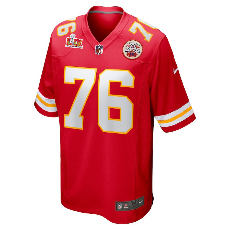 Kingsley Suamataia #76 Kansas City Chiefs Super Bowl LIX Jersey - Men's - Red JS2741 nicesnker - Image 2