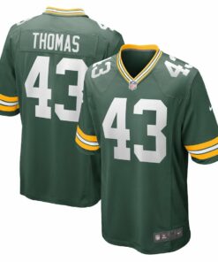 Kiondre Thomas 43 Green Bay Packers Men Game Jersey - Green JS5488 nicesnker