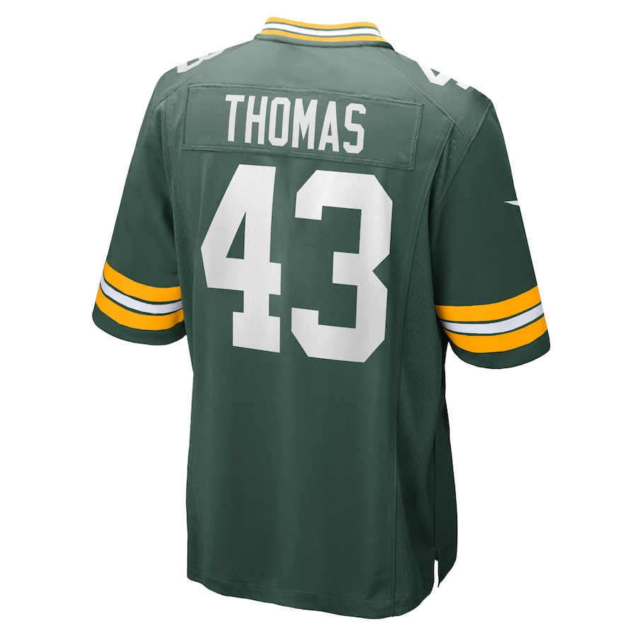 Kiondre Thomas 43 Green Bay Packers Men Game Jersey - Green JS5488 nicesnker - Image 3