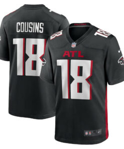 Kirk Cousins 18 Atlanta Falcons Game Men Jersey - Black JS5195 nicesnker