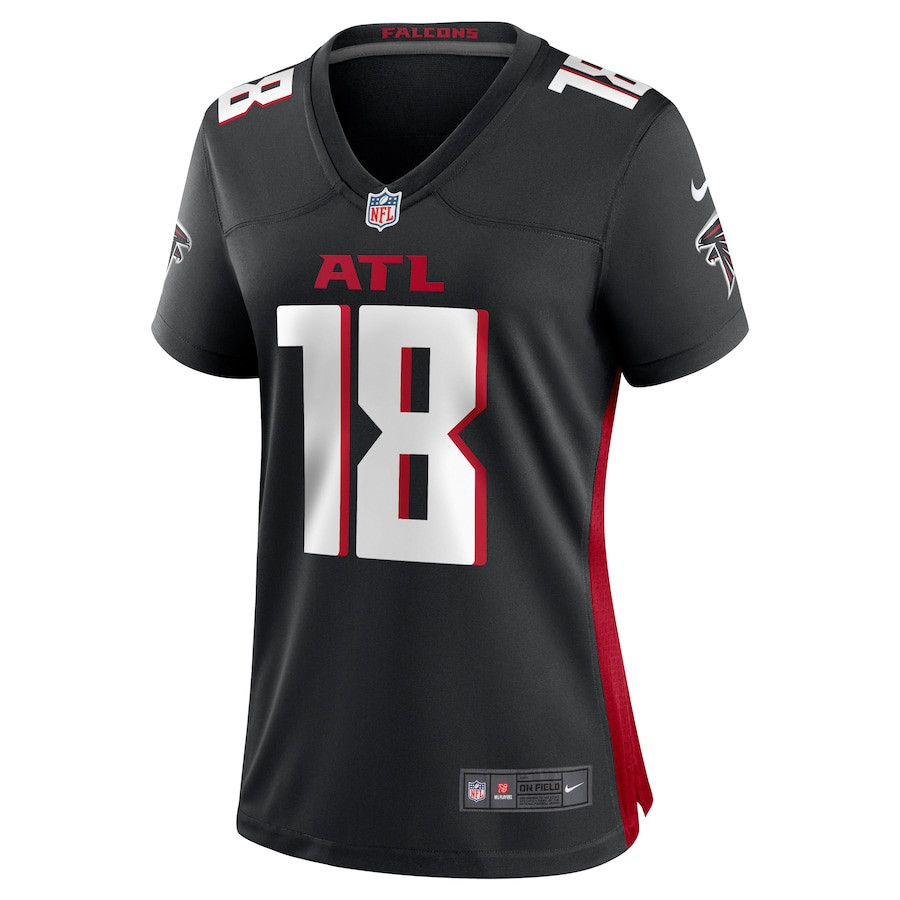 Kirk Cousins 18 Atlanta Falcons Game Women Jersey - Black JS2046 nicesnker - Image 2