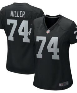 Kolton Miller 74 Las Vegas Raiders Women Game Jersey - Black JS8955 nicesnker