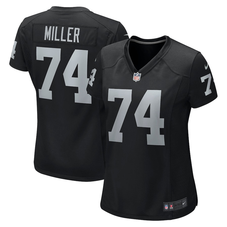 Kolton Miller 74 Las Vegas Raiders Women Game Jersey - Black JS8955 nicesnker