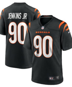 Kris Jenkins Jr. 90 Cincinnati Bengals Game Men Jersey - Black JS9990 nicesnker
