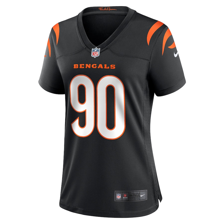 Kris Jenkins Jr. 90 Cincinnati Bengals Women's Game Jersey - Black JS7288 nicesnker - Image 2