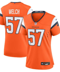 Kristian Welch 57 Denver Broncos Women's Team Game Jersey - Orange JS5176 nicesnker