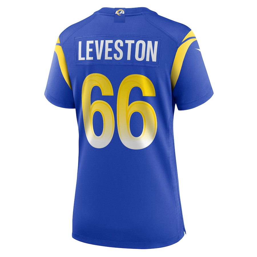 KT Leveston 66 Los Angeles Rams Game Women Jersey - Royal JS4140 nicesnker - Image 3
