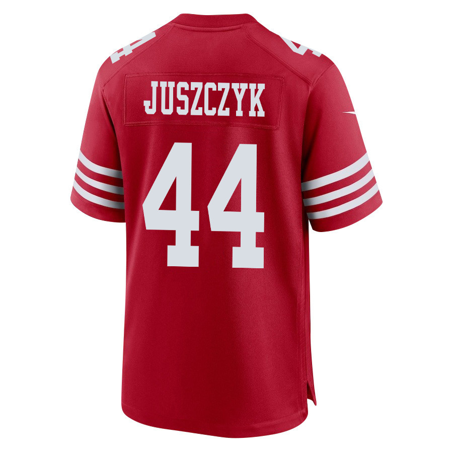 Kyle Juszczyk 44 San Francisco 49ers NFC Champions Patch Game Men Jersey - Scarlet JS7120 nicesnker - Image 3