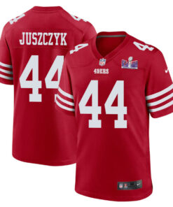Kyle Juszczyk 44 San Francisco 49ers Super Bowl LVIII Patch Game Men Jersey - Scarlet JS5921 nicesnker