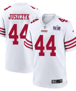 Kyle Juszczyk 44 San Francisco 49ers Super Bowl LVIII Patch Game Men Jersey - White JS9218 nicesnker