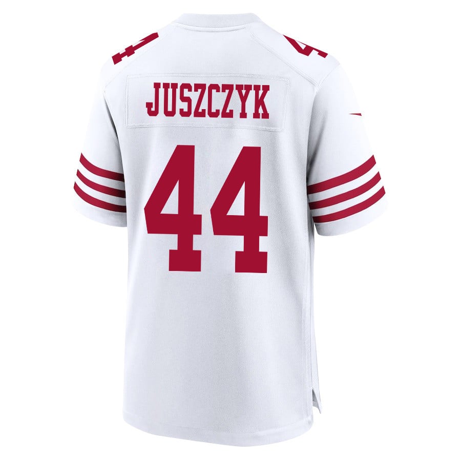 Kyle Juszczyk 44 San Francisco 49ers Super Bowl LVIII Patch Game Men Jersey - White JS9218 nicesnker - Image 3