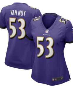 Kyle Van Noy 53 Baltimore Ravens Women's Game Jersey - Purple JS6701 nicesnker