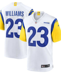 Kyren Williams 23 Los Angeles Rams Team Game Men Jersey - White JS3563 nicesnker