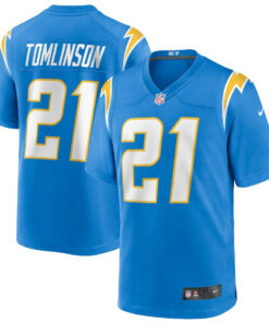 LaDainian Tomlinson 21 Los Angeles Chargers Men Game Retired Jersey - Powder Blue JS7147 nicesnker