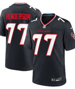 LaDarius Henderson 77 Houston Texans Game Men Jersey - Navy JS5322 nicesnker