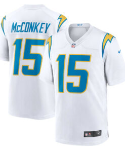 Ladd McConkey 15 Los Angeles Chargers Game Men Jersey - White JS5531 nicesnker