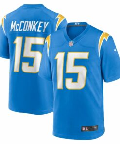 Ladd McConkey 15 Los Angeles Chargers Team Game Men Jersey - Powder Blue JS1244 nicesnker