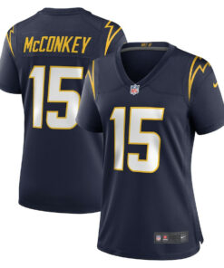 Ladd McConkey 15 Los Angeles Chargers Women's Alternate Game Jersey - Navy JS6128 nicesnker