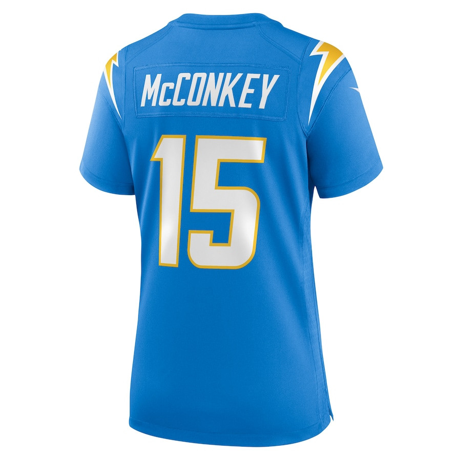 Ladd McConkey 15 Los Angeles Chargers Women's Game Jersey - Powder Blue JS7208 nicesnker - Image 3