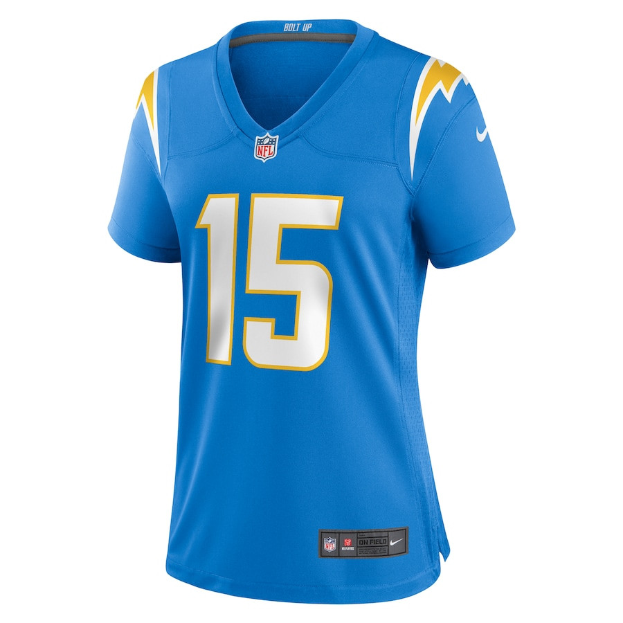 Ladd McConkey 15 Los Angeles Chargers Women's Game Jersey - Powder Blue JS7208 nicesnker - Image 2