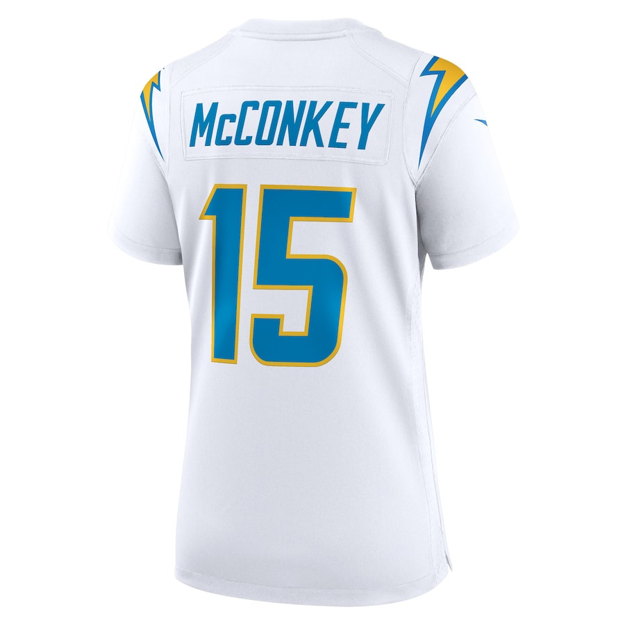 Ladd McConkey 15 Los Angeles Chargers Women's Game Jersey - White JS4492 nicesnker - Image 3