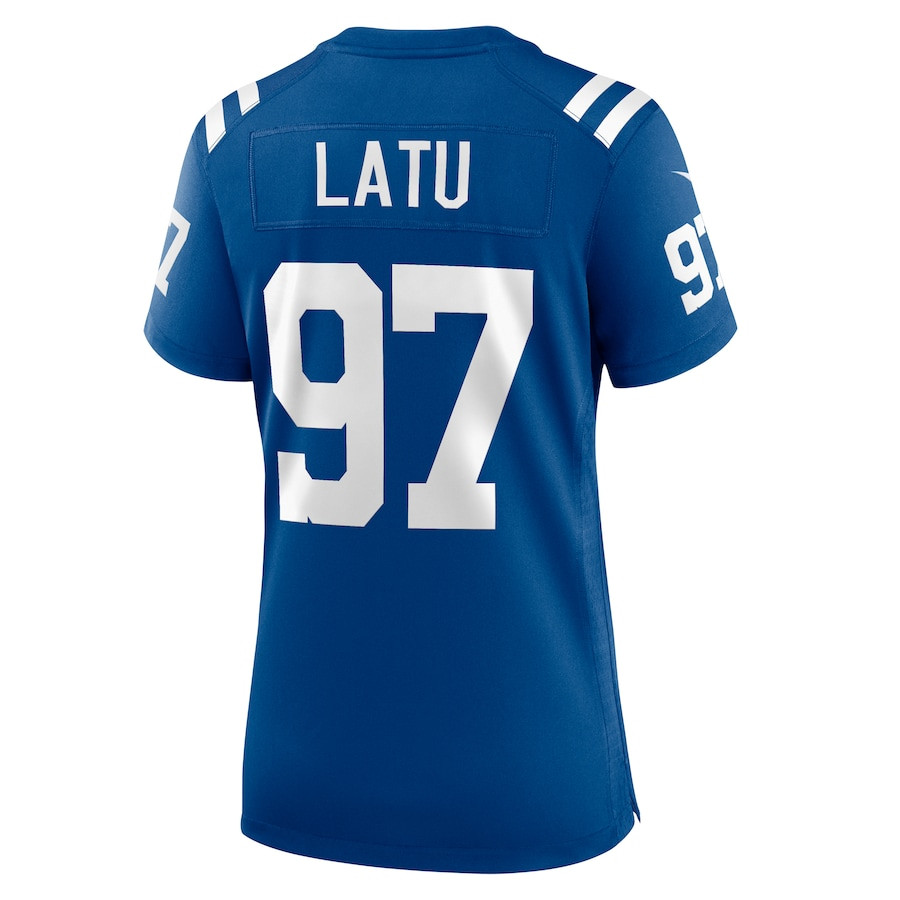 Laiatu Latu 97 Indianapolis Colts Women's Game Jersey - Royal JS3928 nicesnker - Image 3