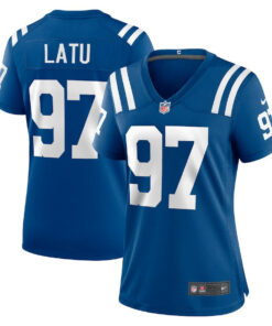 Laiatu Latu 97 Indianapolis Colts Women's Game Jersey - Royal JS3928 nicesnker