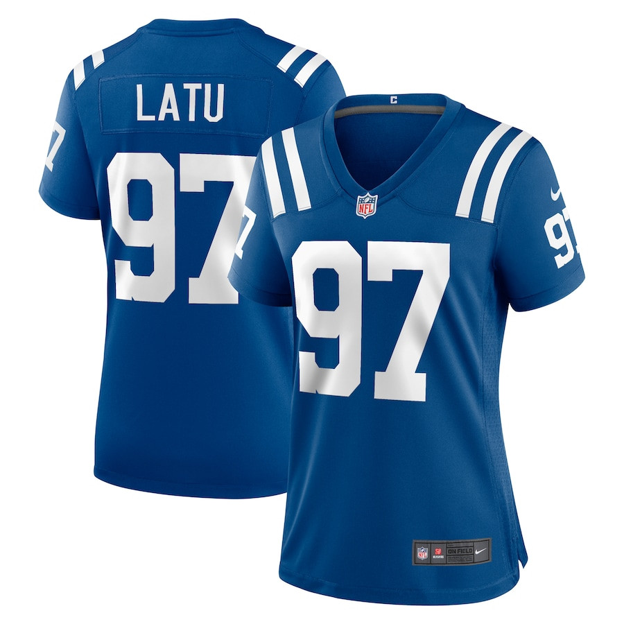 Laiatu Latu 97 Indianapolis Colts Women's Game Jersey - Royal JS3928 nicesnker
