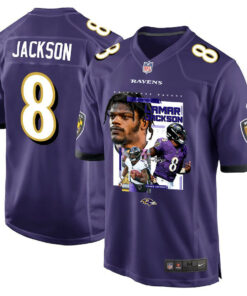 Lamar Jackson 8 Baltimore Ravens Cobra Jackson Game Men Jersey - Purple JS7288 nicesnker
