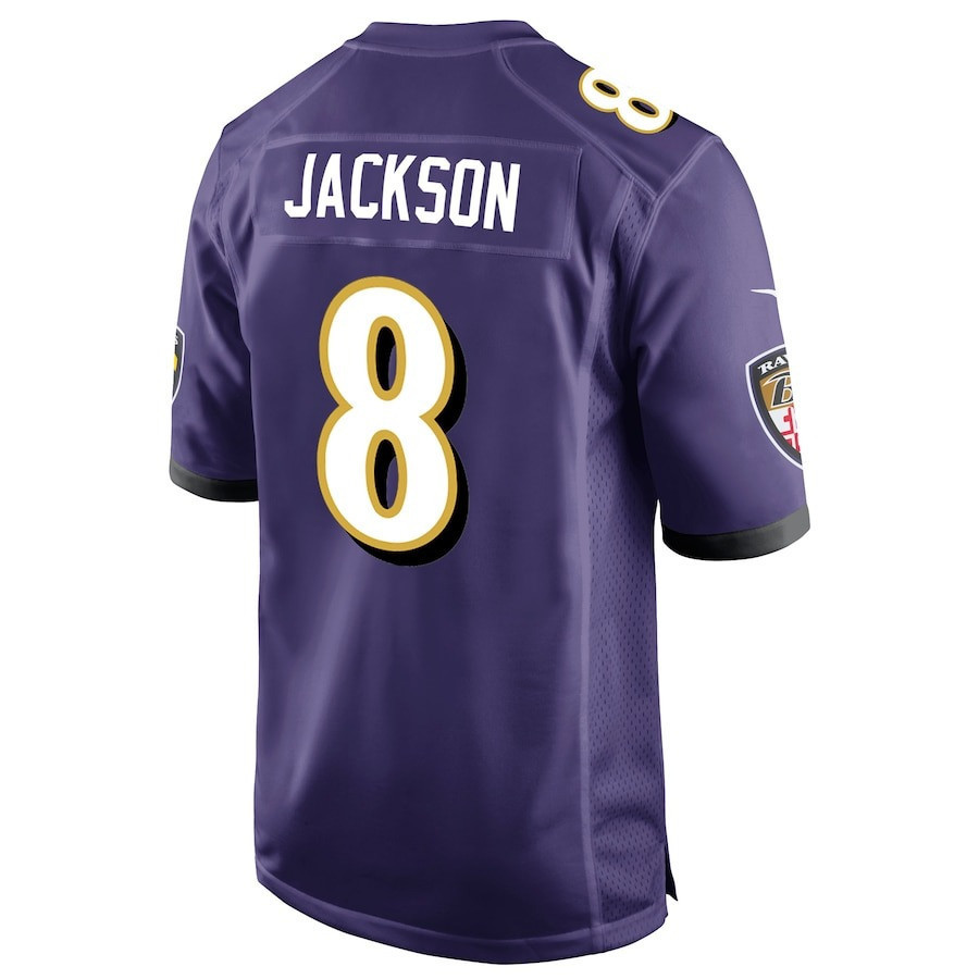 Lamar Jackson 8 Baltimore Ravens Cobra Jackson Game Men Jersey - Purple JS7288 nicesnker - Image 3
