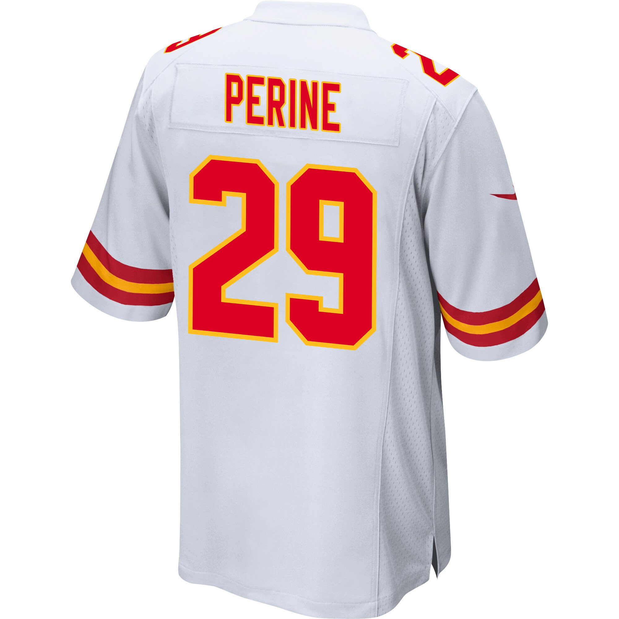 La'Mical Perine 29 Kansas City Chiefs AFC Champions Patch Game Men Jersey - White JS1339 nicesnker - Image 3