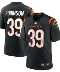 Lance Robinson 39 Cincinnati Bengals Game Men Jersey - Black JS7316 nicesnker